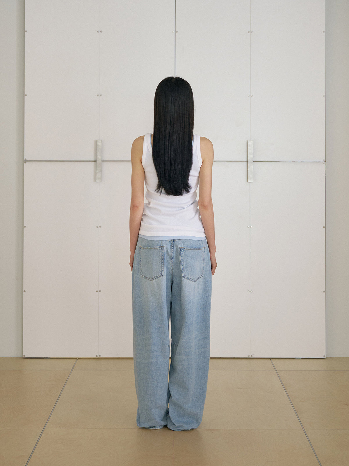 MARAN Curved Denim Pants - Light Indigo 商品画像20/21