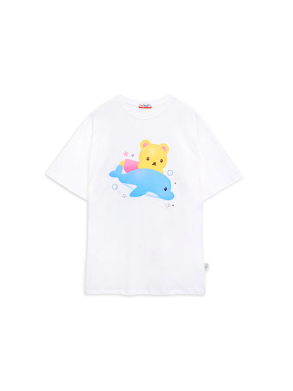 [X YOUNGART] JINI's Dolphin Ride Cubic T-shirt