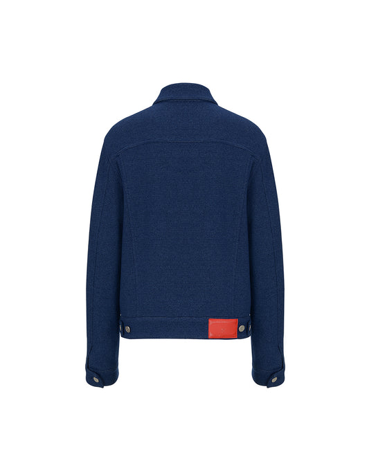 ROUNDED TRUCKER JACKET Blue