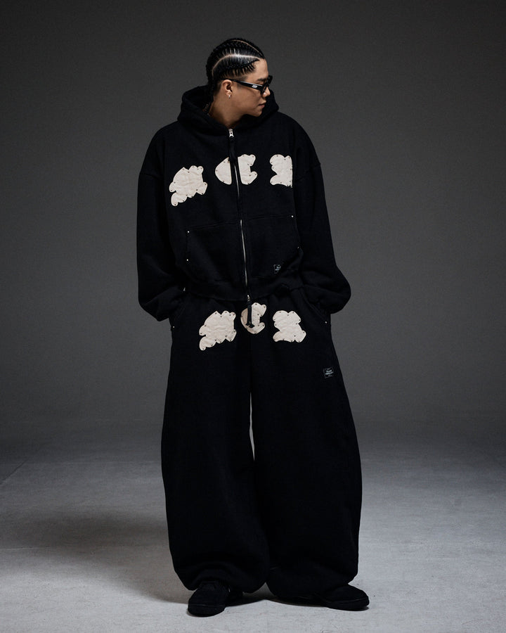 M.C.R. code stud zip-up HD BK