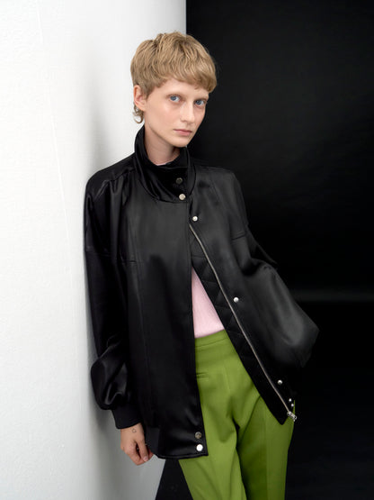 【ARIK. アリク AW】Segin oversized panel bomber jacket Black
