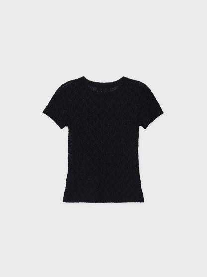 [ARIK. Arik] [24SS] ALRESCHA floral top Black