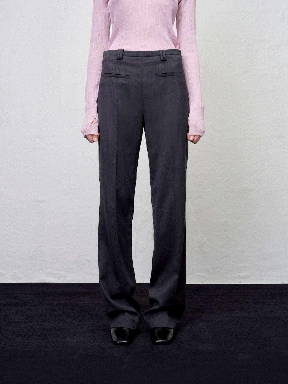 【ARIK. アリク AW】Rigil panel straight pants Dark Grey