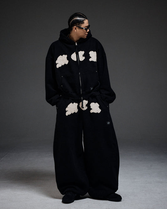 M.C.R. code stud zip-up HD BK