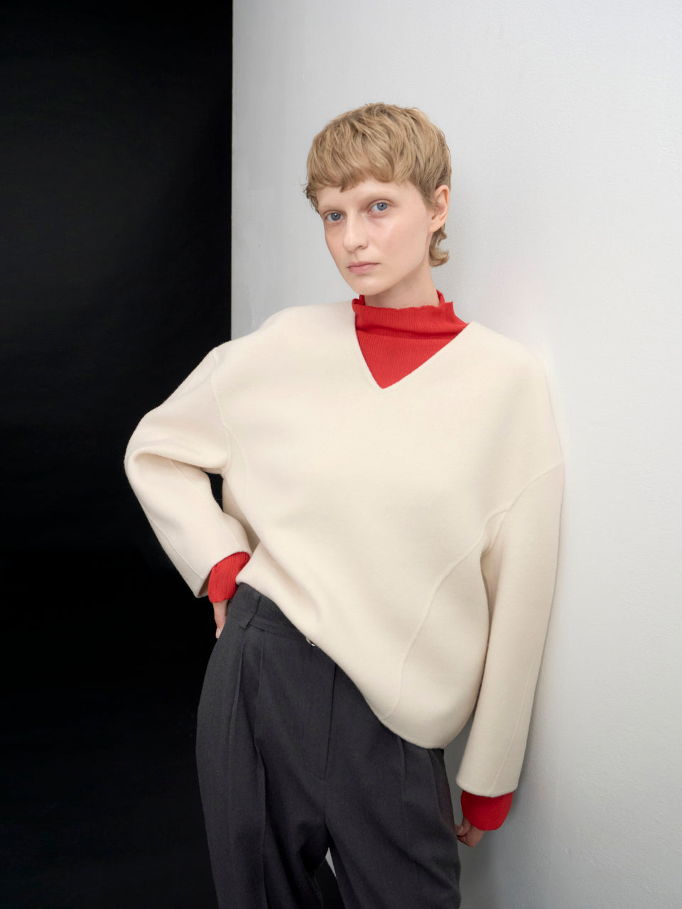 【ARIK. アリク AW】Sarin wool pullover jumper Cream
