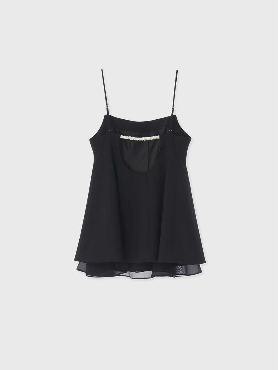 [ARIK.] [24SS] PISCES Layered panel sleeveless dress top Black