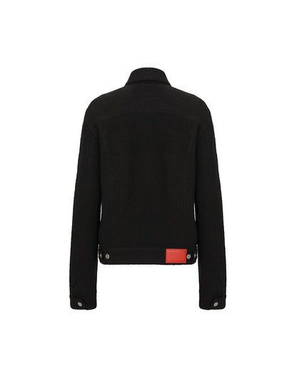 ROUNDED TRUCKER JACKET Black