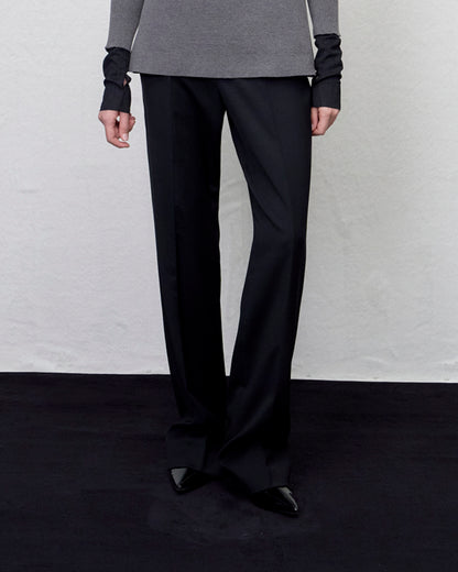 [ARIK. Arik AW] Rigil panel straight pants Black