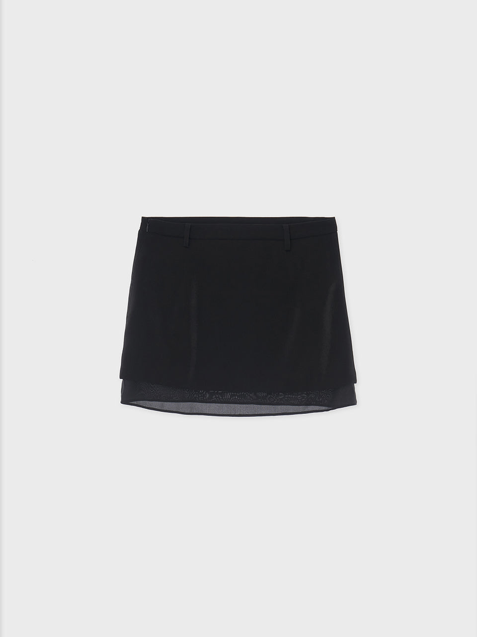 ARIK. [24SS] SAMAKAH Layered mini skirt Black