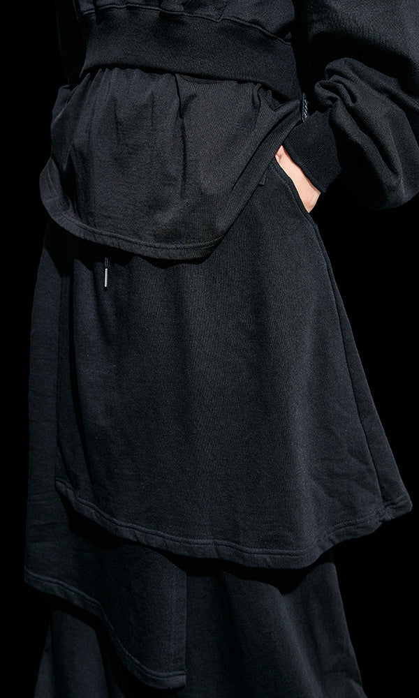 【Reculer レキュリー】Sweat skirt pants Black