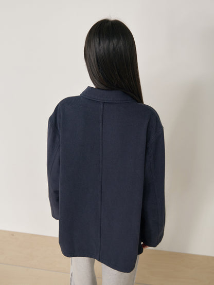 MARAN Cotton Twill Coverall Jacket - Navy 商品画像17/21