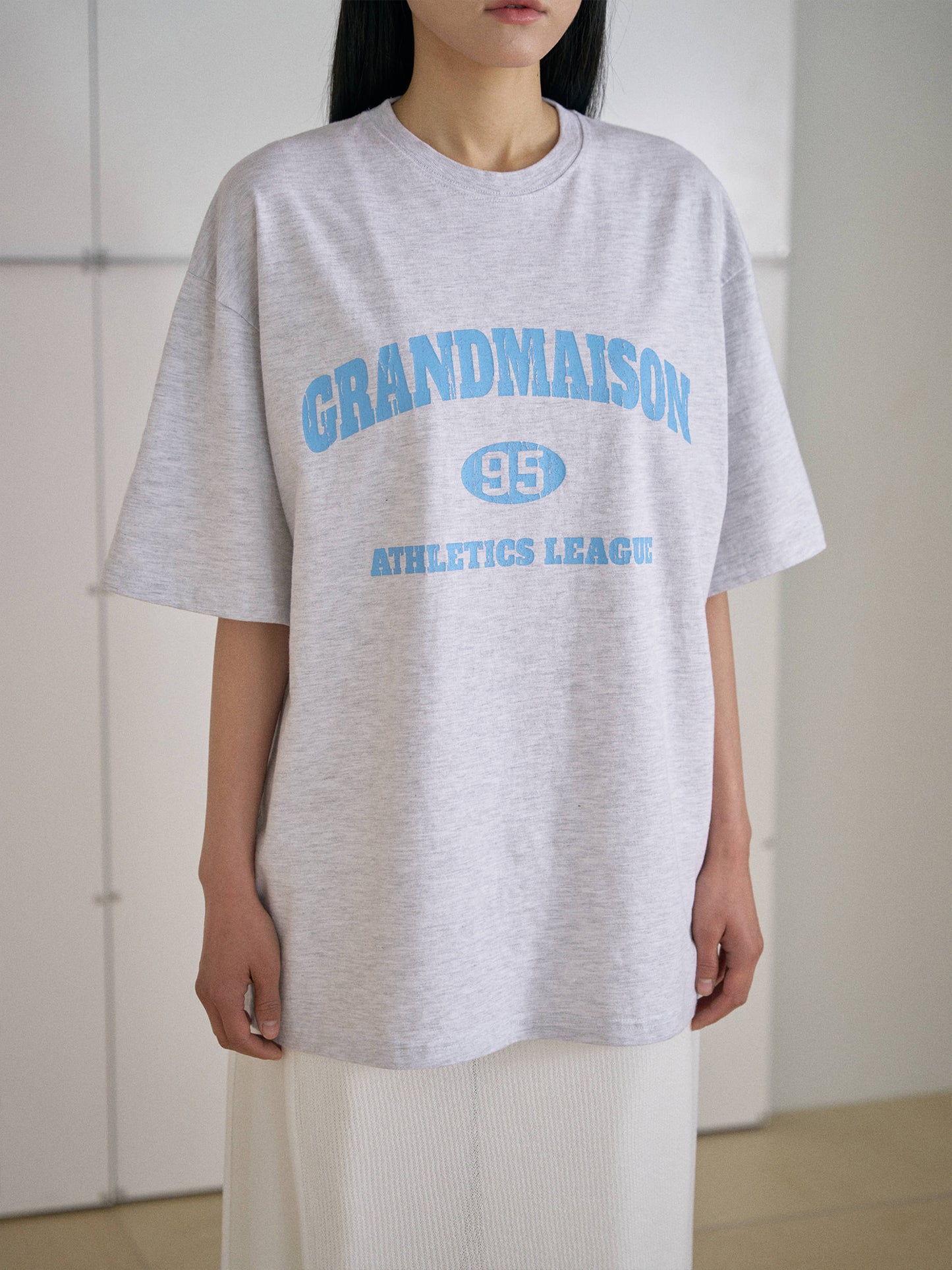 Crack Lettering Short Sleeve - Light Gray