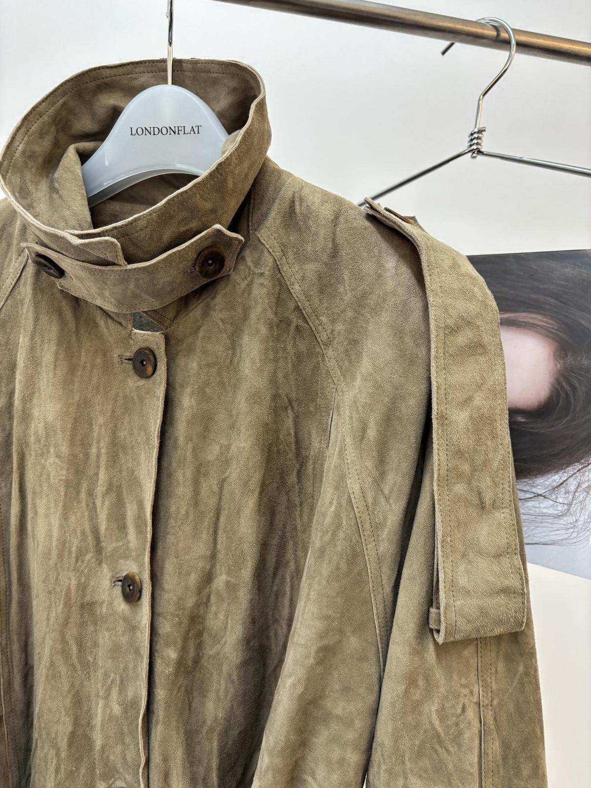 Suede Inkle Trench Coat