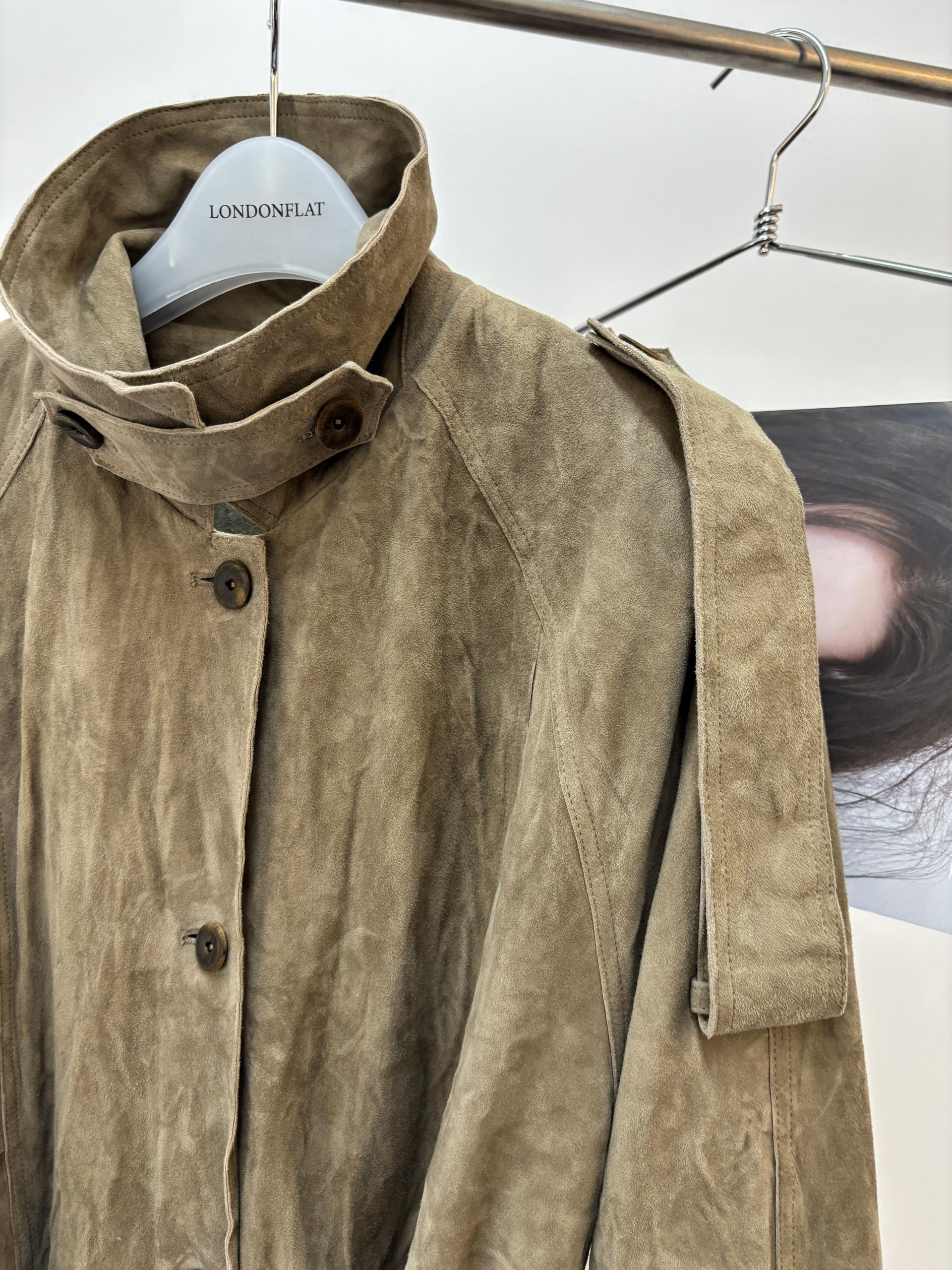 Suede Inkle Trench Coat