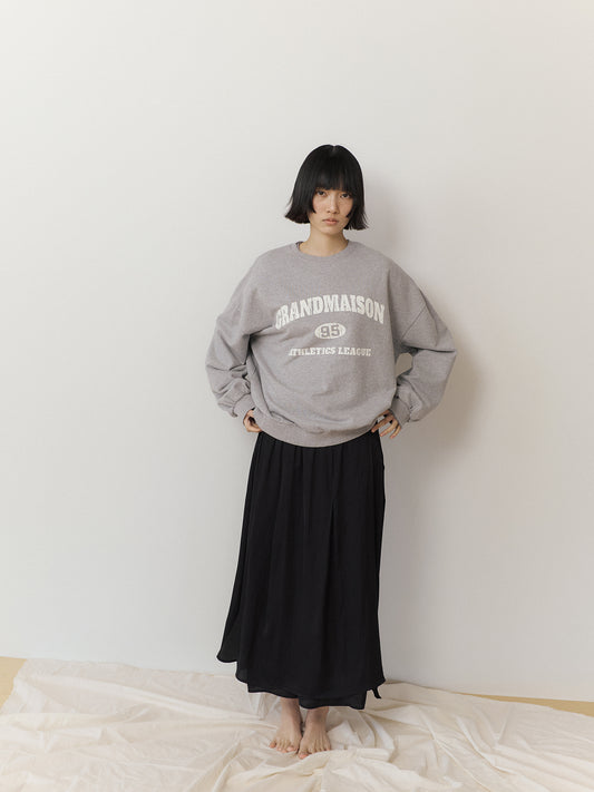 Crack Lettering Sweatshirt - Gray