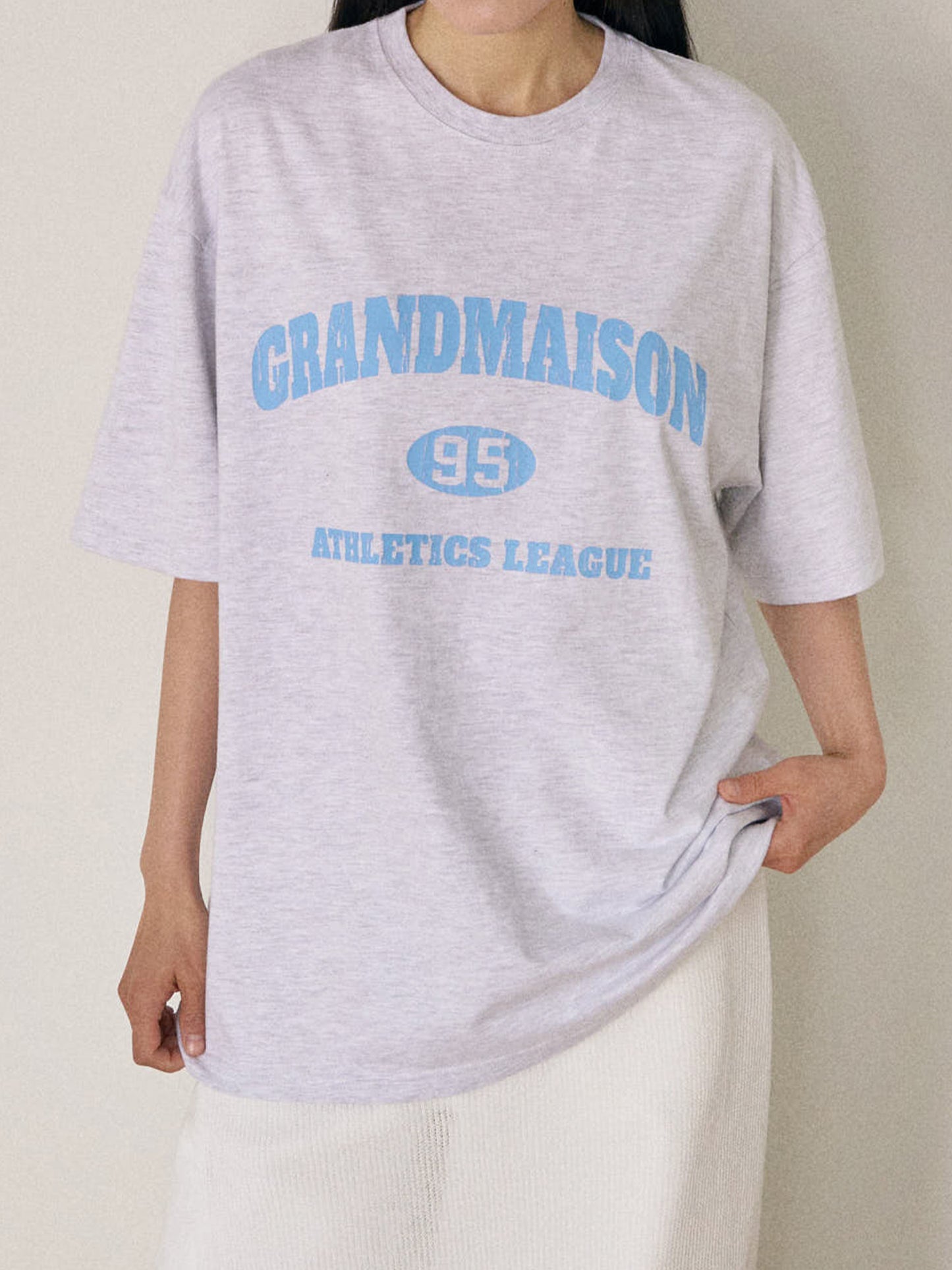 Crack Lettering Short Sleeve - Light Gray