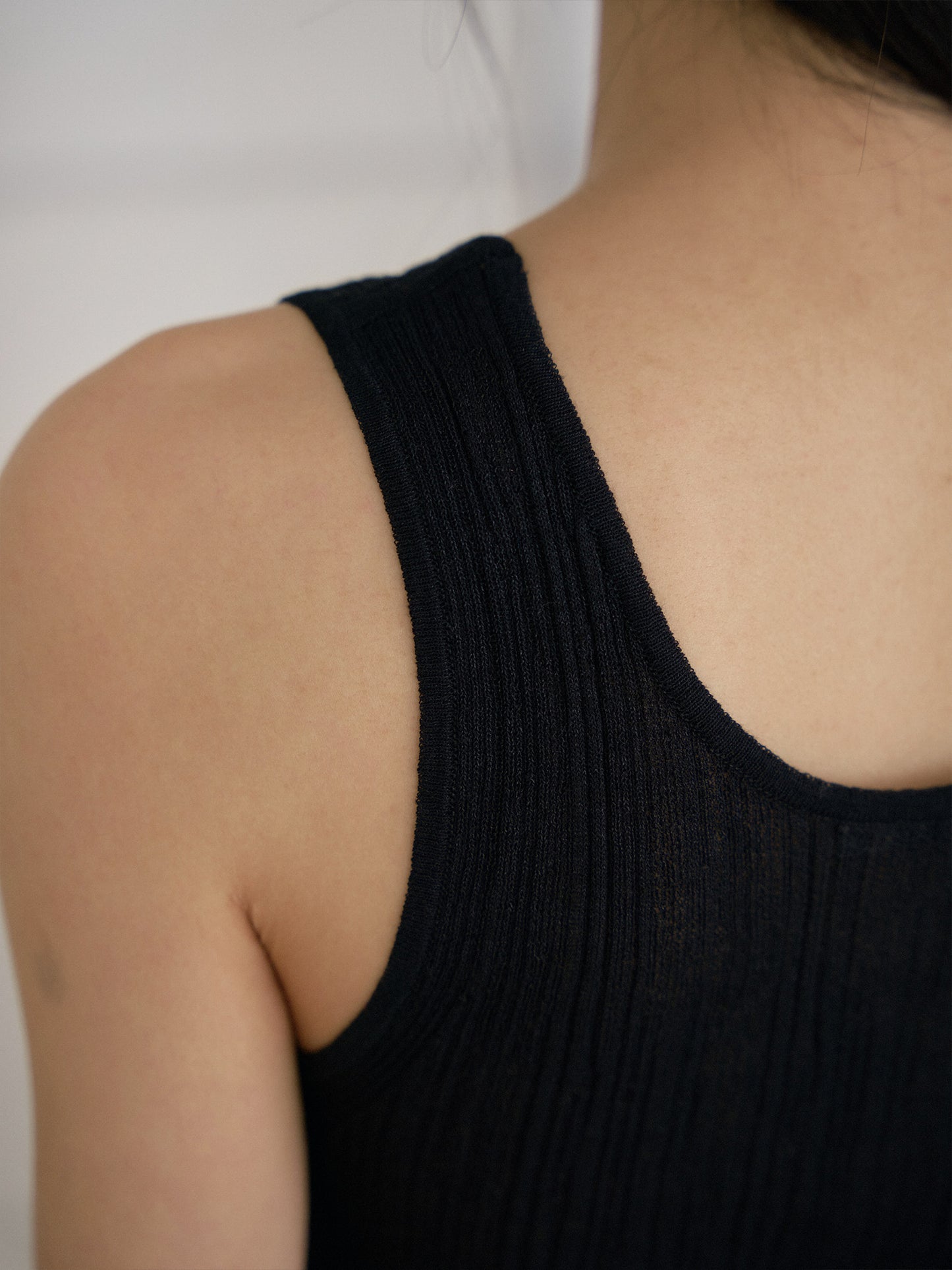 Multi Rib Sleeveless - Black