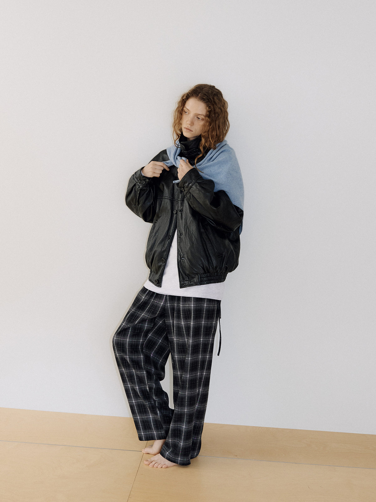 Soft Leather Blouson - Black 4