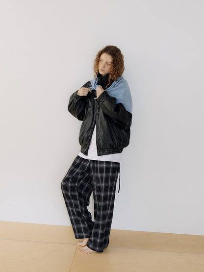 Soft Leather Blouson - Black 4