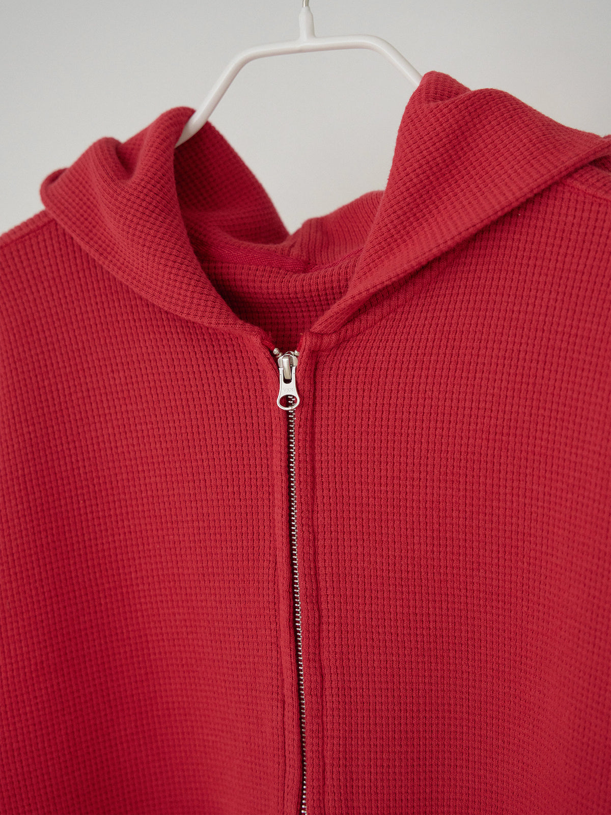 Current Waffle Hoodie Zip-up - Red 11
