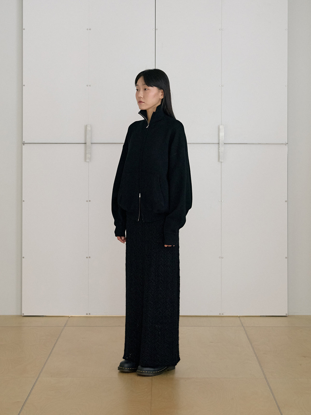 MARAN Ray Zip-up Cardigan - Black 商品画像15/21