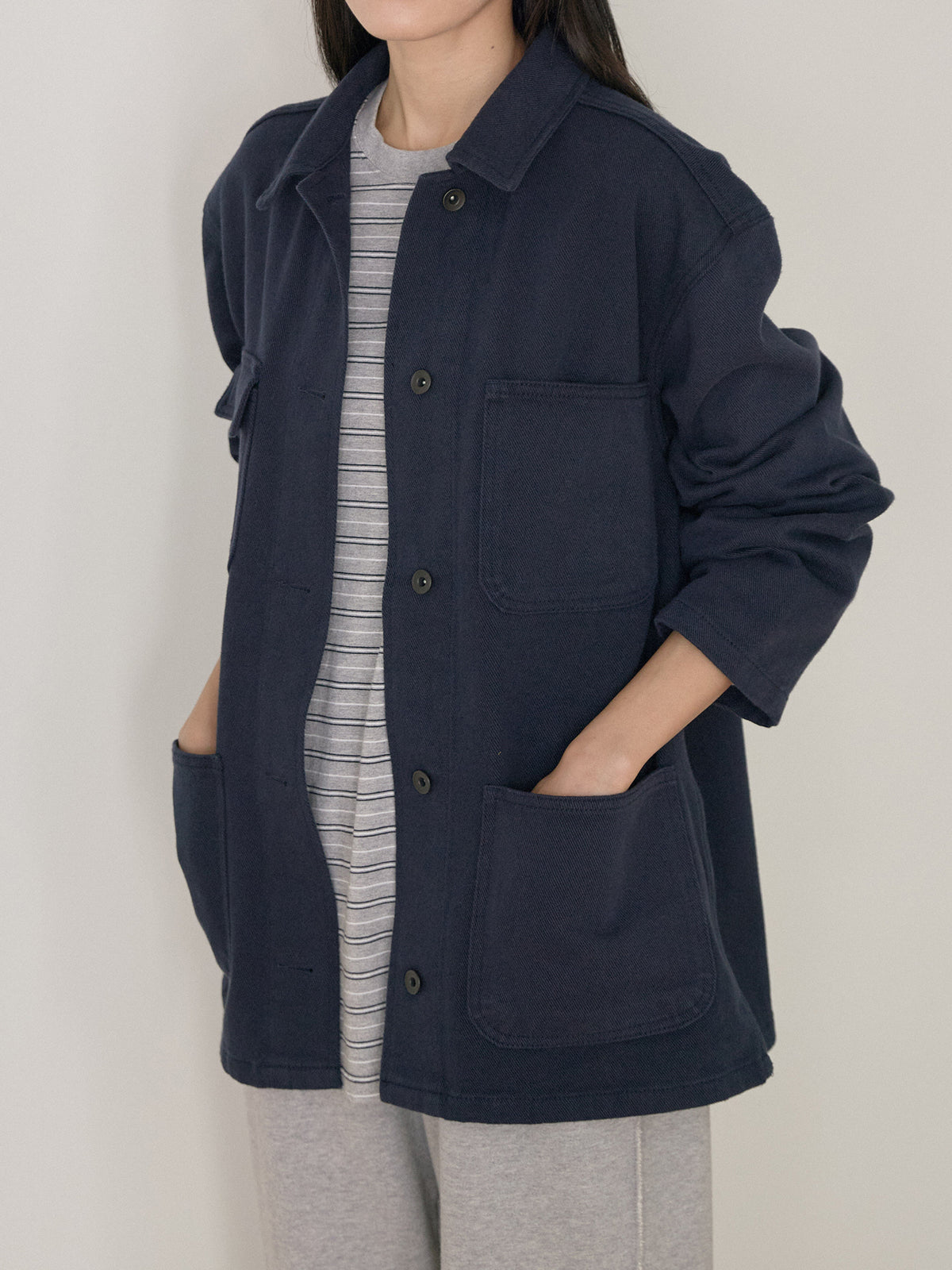 MARAN Cotton Twill Coverall Jacket - Navy 商品画像15/21