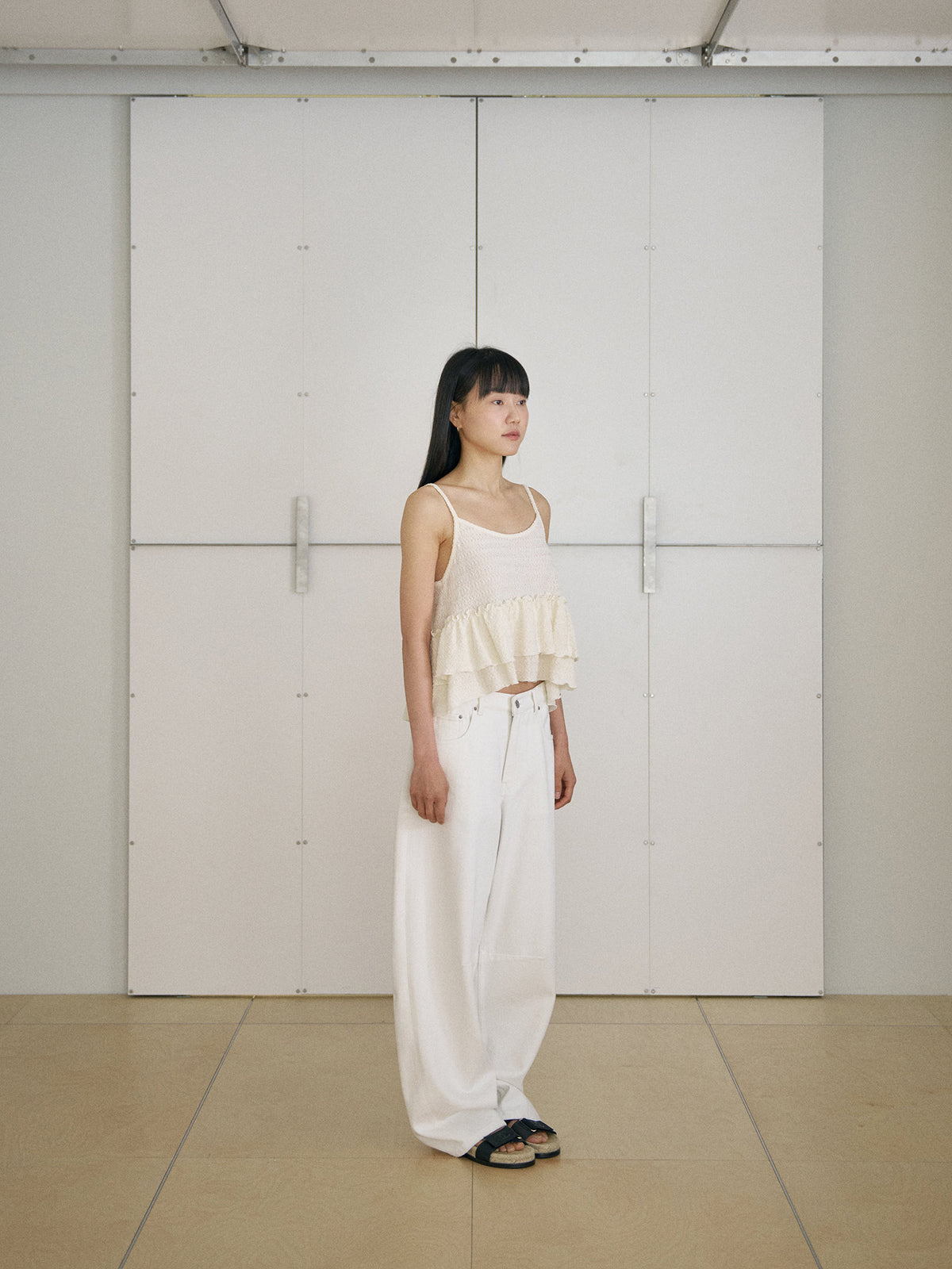 MARAN Curved Denim Pants - Ivory 商品画像17/21