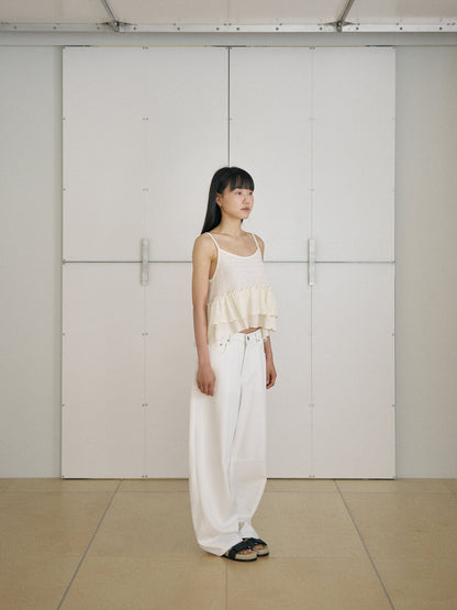 MARAN Curved Denim Pants - Ivory 商品画像17/21
