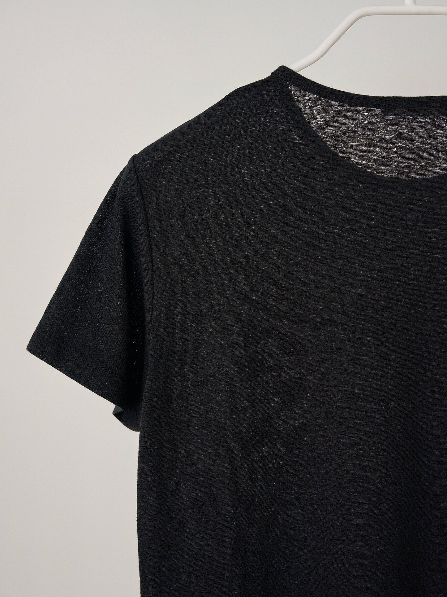 Linen Basic Short Sleeve - Black