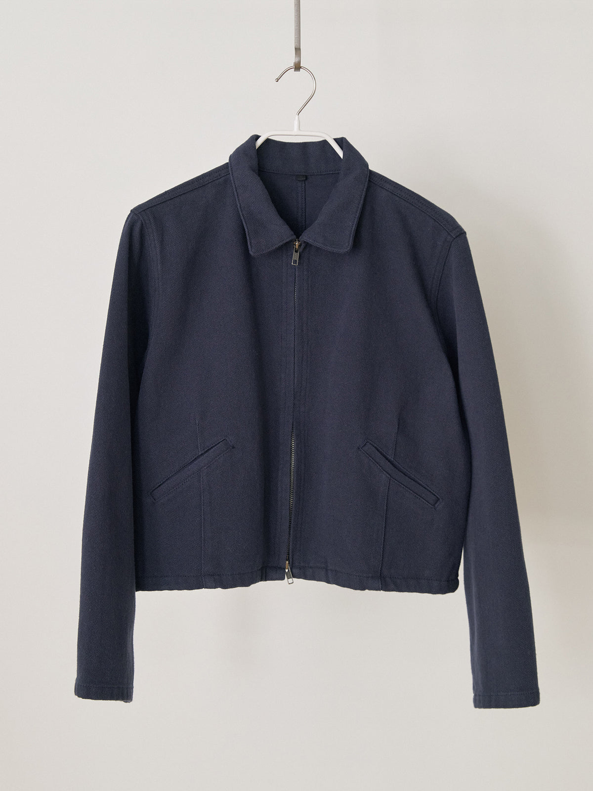 Cotton Twill Crop Jacket - Navy 10