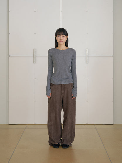 MARAN Brown Crack Work Pants - Brown 商品画像14/21