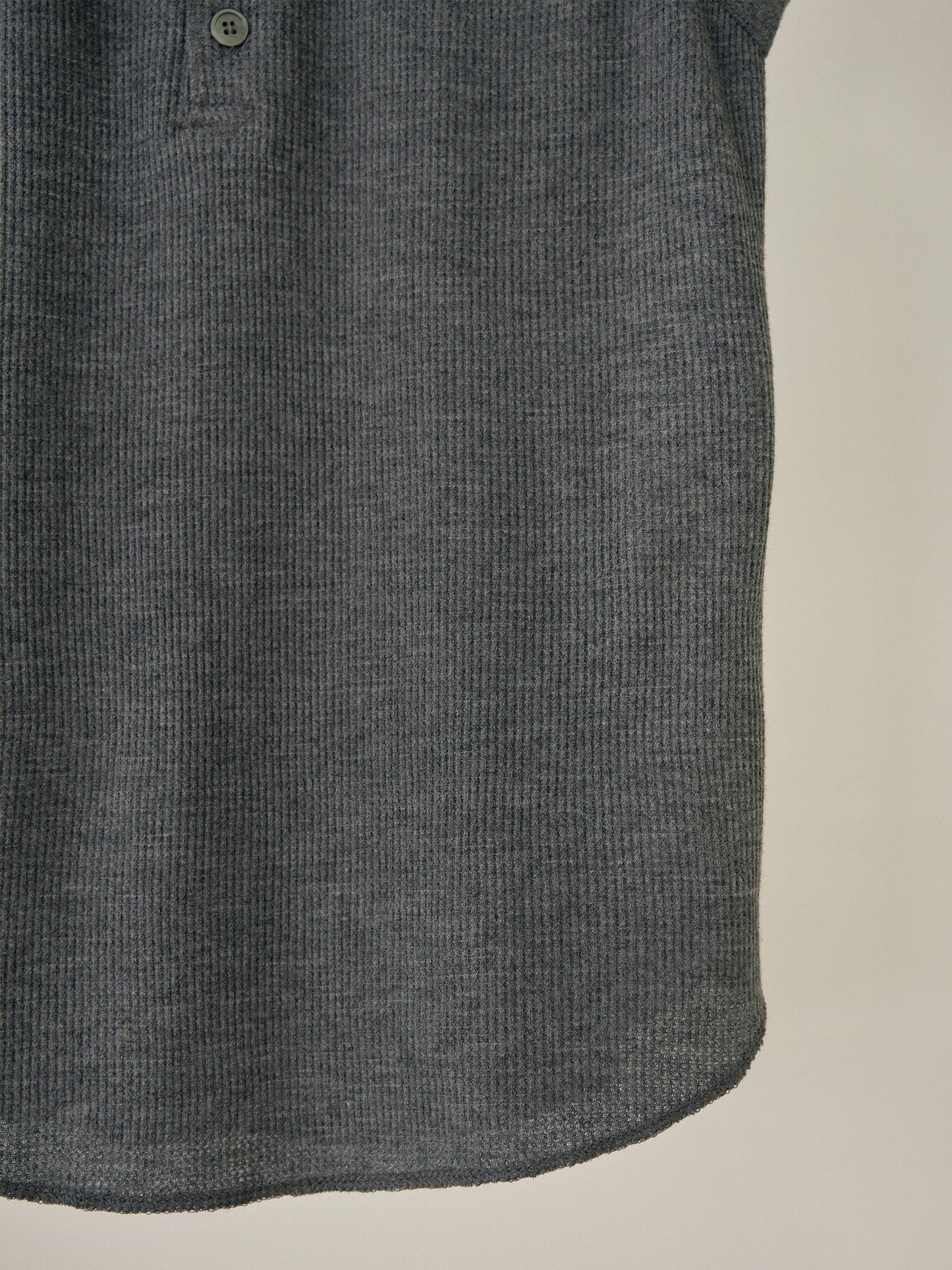 Waffle Button Sleeveless - Charcoal