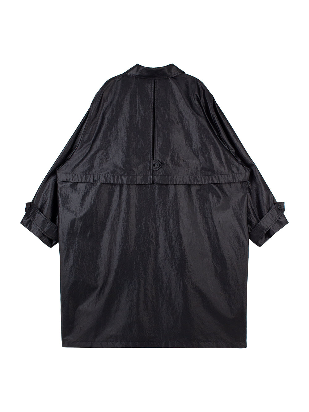 Back Cape Trench Coat