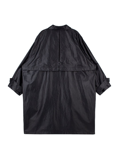 Back Cape Trench Coat