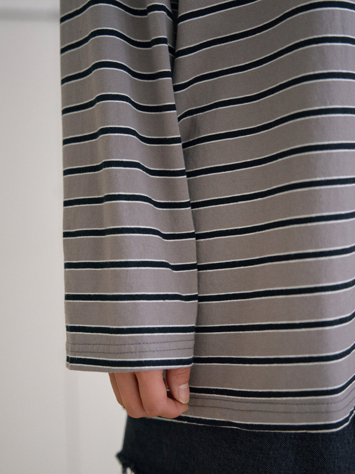 Bridge Boat Neck Long Sleeve - Charcoal 10