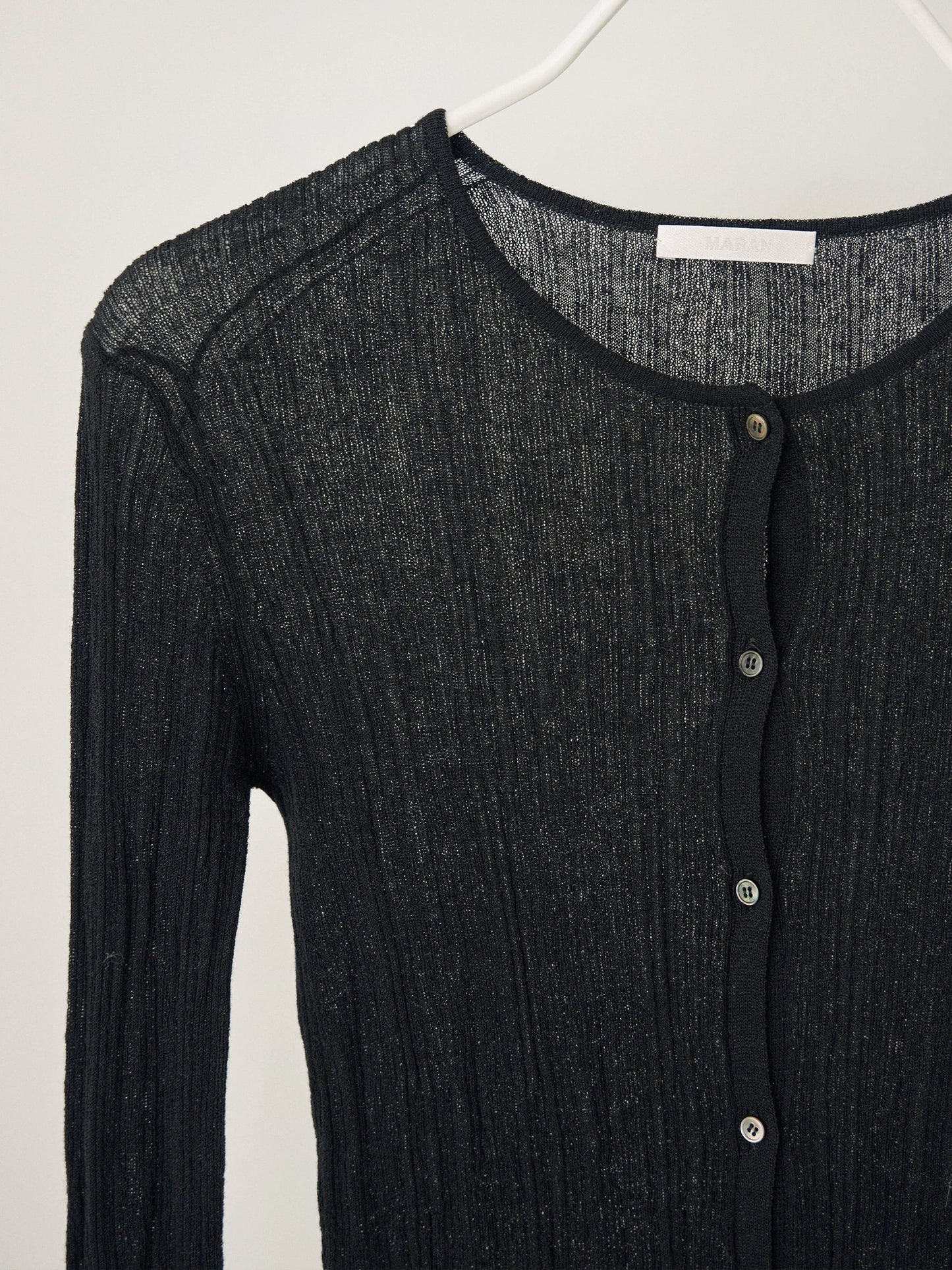 Multi Rib Cardigan - Black
