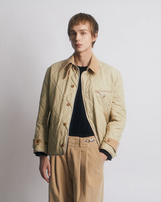 QUILTED HERITAGE JACKET-BEIGE 