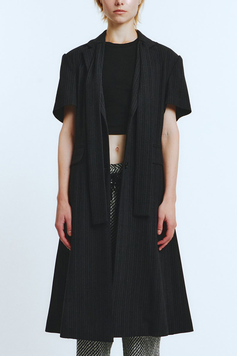 HALF SLEEVE COAT Black