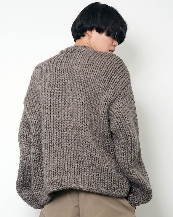 【HANDMADE】Shaggy Round Knit