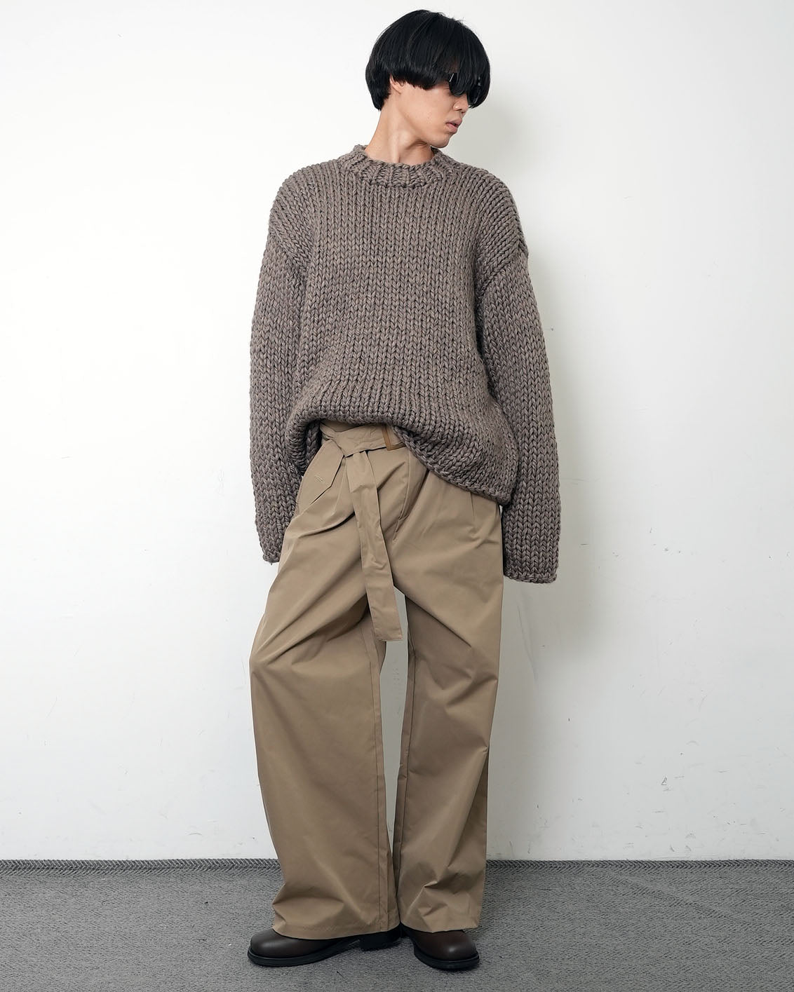 【HANDMADE】Shaggy Round Knit