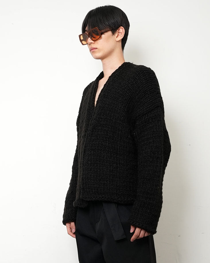 【HANDMADE】Shaggy Knit Cardigan