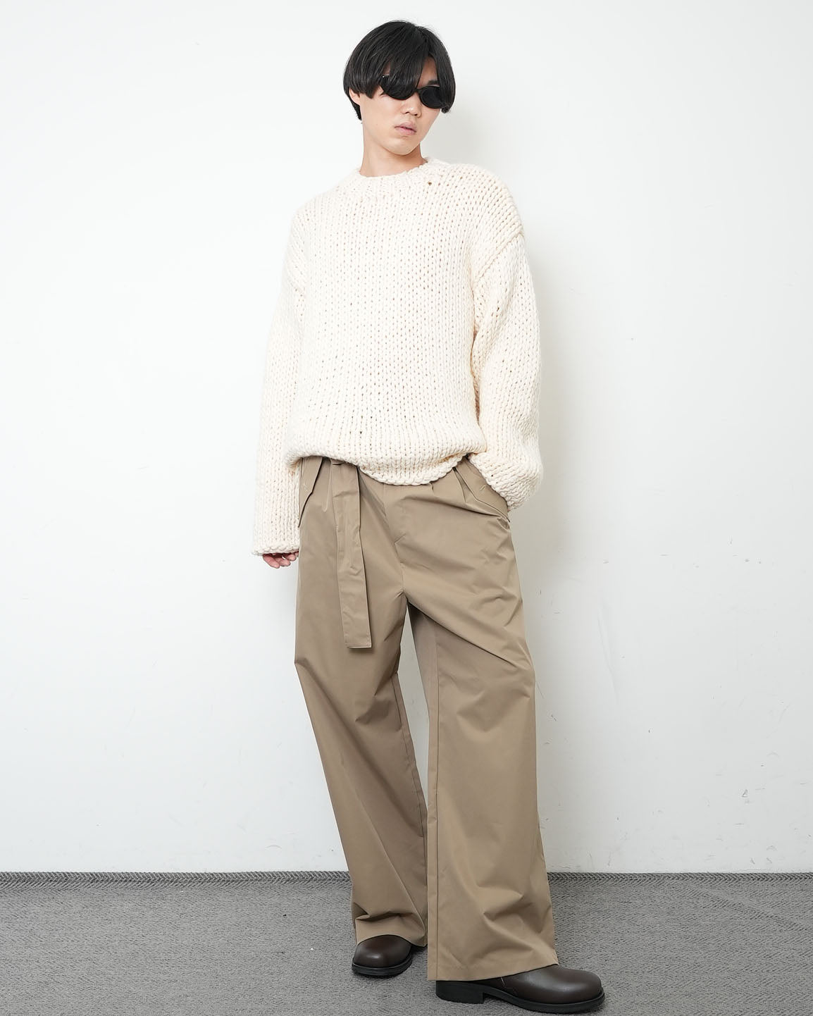 【HANDMADE】Shaggy Round Knit