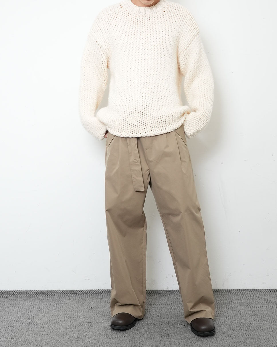 【HANDMADE】Shaggy Round Knit