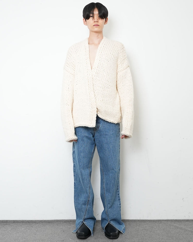 サルバム shaggy knit cardigan 19ss-