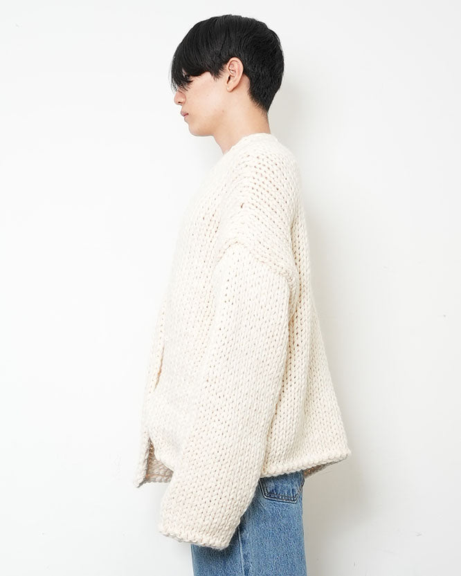 White shaggy knit clearance cardigan