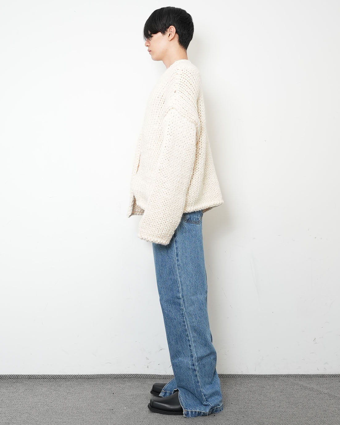 HANDMADE】Shaggy Knit Cardigan – WooStore