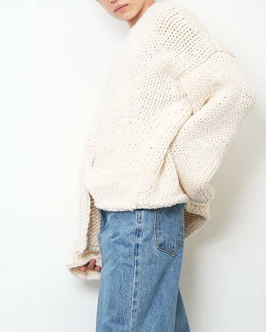 【HANDMADE】Shaggy Knit Cardigan