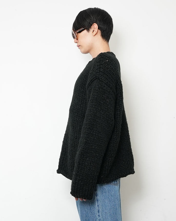 【HANDMADE】Shaggy Round Knit