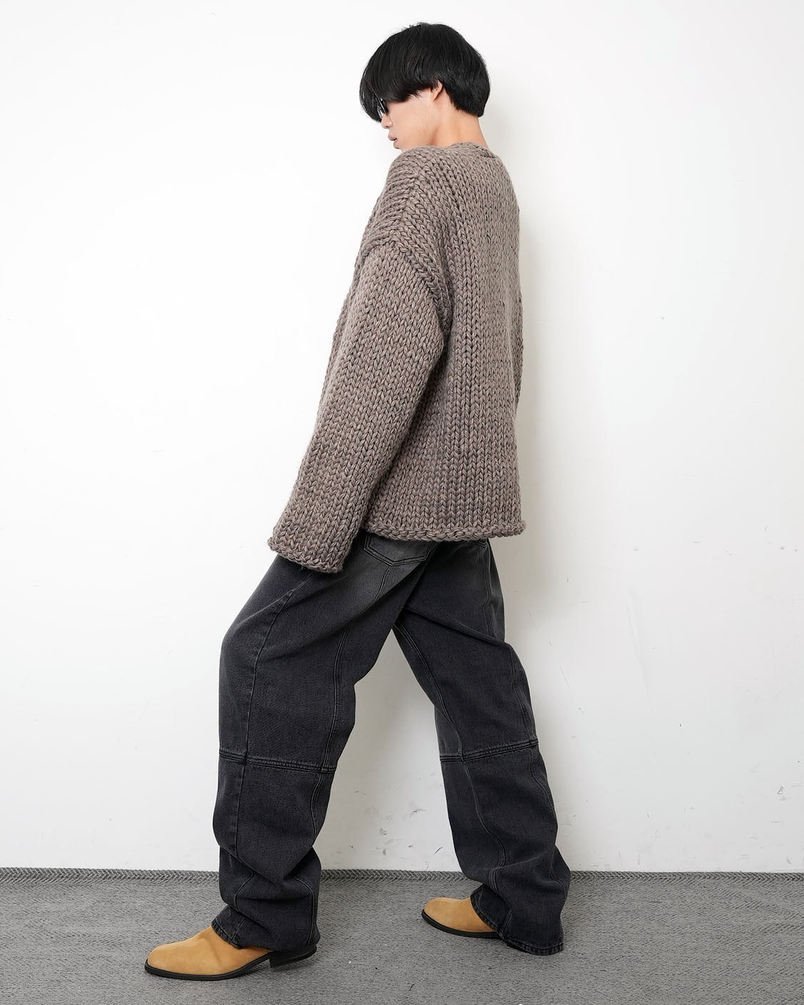 【HANDMADE】Shaggy Knit Cardigan