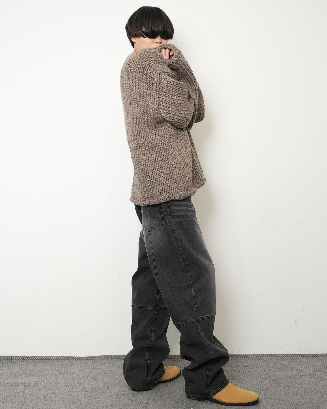 【HANDMADE】Shaggy Knit Cardigan